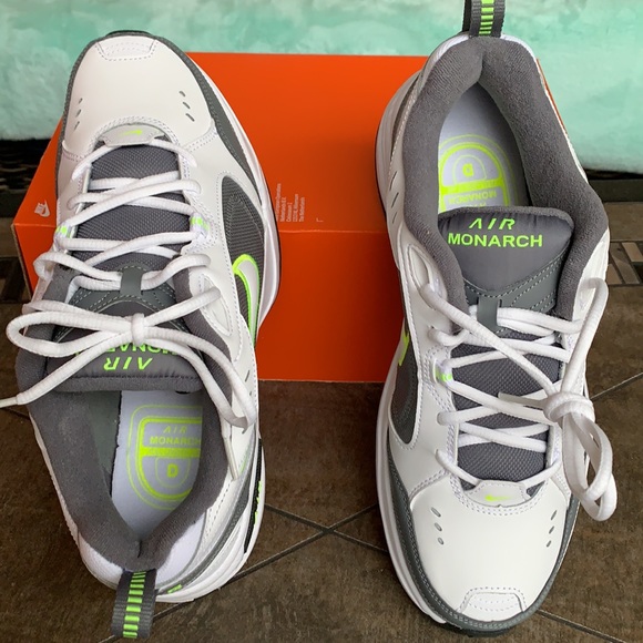 NIKE AIR MONARCH IV WHITE/WHITE-COOL GREY MENS - Picture 9 of 15